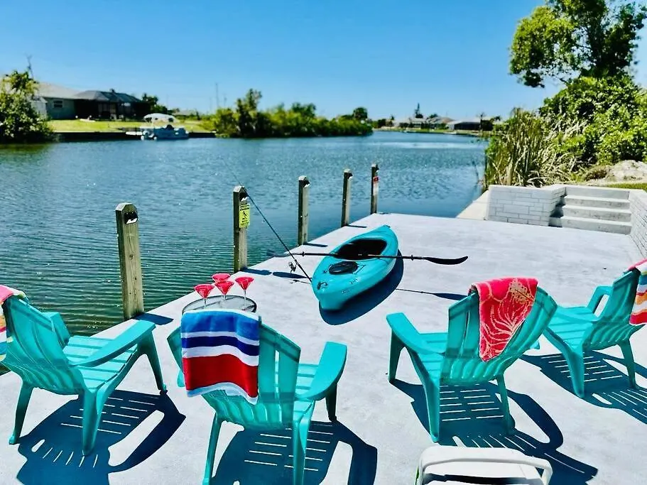 New 4 Bed House On A Canal Facing South & Door Ramp, Near Golf Course And Softball Cape Coral