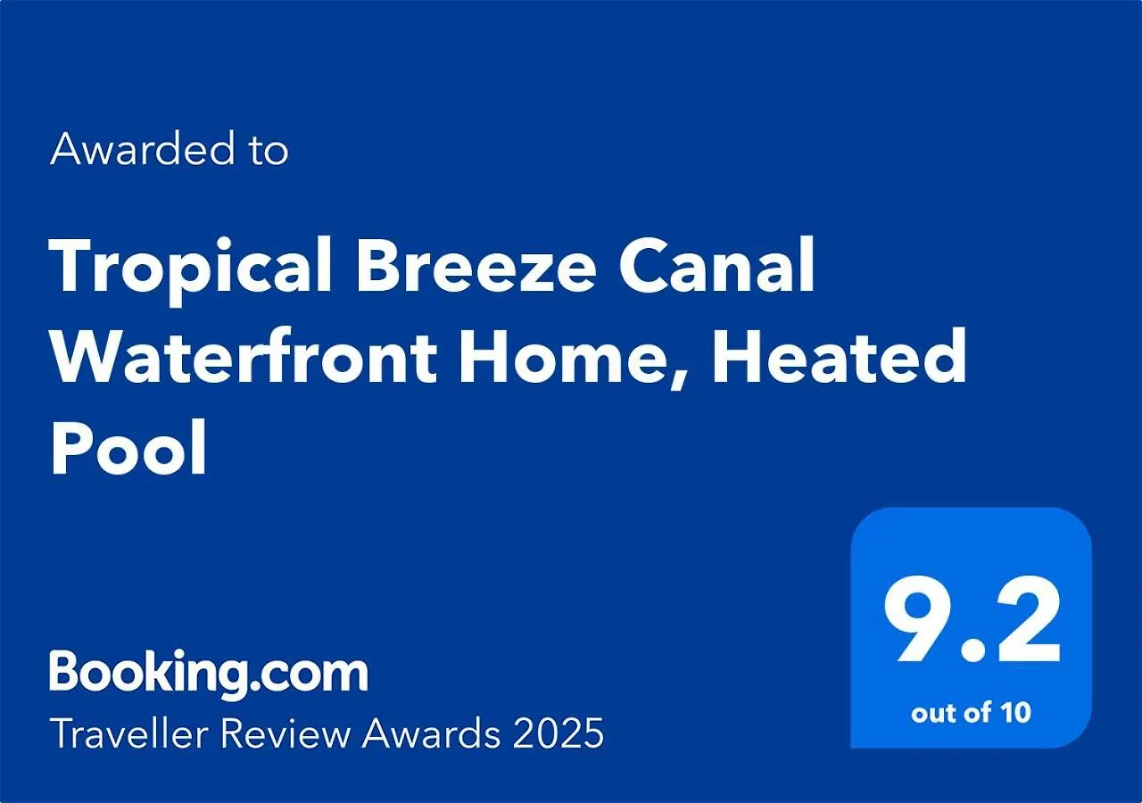 Holiday home Tropical Breeze Canal Waterfront Home, Heated Pool