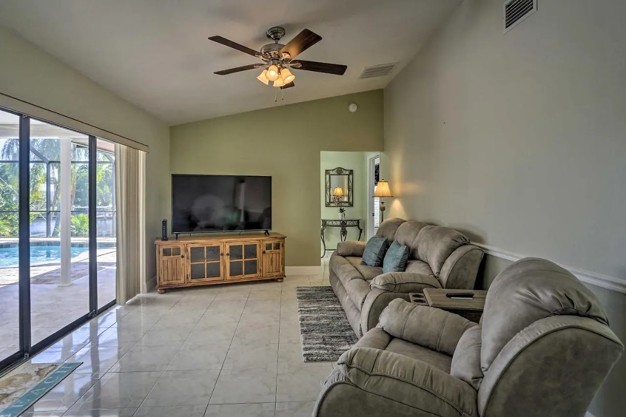 Canal-front Retreat With Dock In Cape Coral!
